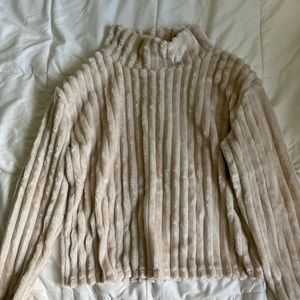 Mock Neck Cream Colored Sweater